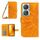 Custodia per cellulare in pelle con motivo Sun Flower per Honor 90 Smart Skin Feel con cordino (giallo)