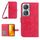 Custodia per cellulare in pelle con motivo Sun Flower per Honor 90 Smart Skin Feel con cordino (rosa rossa) Custodia per cellulare in pelle con motivo Sun Flower per Honor 90 Smart Skin Feel con cordino (rosa rossa)