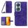 Custodia per cellulare in pelle con motivo Sun Flower per Honor 90 Smart Skin Feel con cordino (viola scuro) Custodia per cellulare in pelle con motivo Sun Flower per Honor 90 Smart Skin Feel con cordino (viola scuro)