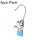 Clip piatta in acciaio inossidabile da 5 pezzi / pacco con gancio porta asciugatrice antigraffio (blu)