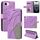 Per iPhone SE 2024 Custodia per telefono in pelle flip con giuntura bicolore (viola) Per iPhone SE 2024 Custodia per telefono in pelle flip con giuntura bicolore (viola)