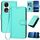 Per Honor 90 YX0070 Custodia per telefono in pelle con fibbia in fibra di carbonio con cordino (azzurro) Per Honor 90 YX0070 Custodia per telefono in pelle con fibbia in fibra di carbonio con cordino (azzurro)