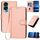 Per Honor X50i 5G / 90 Lite YX0070 Custodia per telefono in pelle con fibbia in fibra di carbonio con cordino (rosa) Per Honor X50i 5G / 90 Lite YX0070 Custodia per telefono in pelle con fibbia in fibra di carbonio con cordino (rosa)