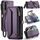 Per Samsung Galaxy S22+ 5G CaseMe C36 Slot per schede Portafoglio con cerniera Custodia per telefono in pelle antifurto RFID (Viola) Per Samsung Galaxy S22+ 5G CaseMe C36 Slot per schede Portafoglio con cerniera Custodia per telefono in pelle antifurto RFID (Viola)