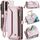 Per Samsung Galaxy S22+ 5G CaseMe C36 Porta carte con cerniera Portafoglio RFID Antifurto Custodia in pelle per telefono (rosa) Per Samsung Galaxy S22+ 5G CaseMe C36 Porta carte con cerniera Portafoglio RFID Antifurto Custodia in pelle per telefono (rosa)