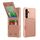 Per Samsung Galaxy S24+ 5G Custodia per telefono in pelle con supporto verticale a ribalta (oro rosa) Per Samsung Galaxy S24+ 5G Custodia per telefono in pelle con supporto verticale a ribalta (oro rosa)