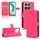 Custodia per telefono in pelle magnetica con chiusura magnetica per Honor X6b (rosso rosa) Custodia per telefono in pelle magnetica con chiusura magnetica per Honor X6b (rosso rosa)