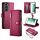 Per Samsung Galaxy S22+ 5G Custodia in pelle con cerniera e nove slot per schede (rosso) Per Samsung Galaxy S22+ 5G Custodia in pelle con cerniera e nove slot per schede (rosso)