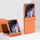 Per Xiaomi Mix Flip 3 in 1 Custodia per telefono in PC con effetto pelle (arancione) Per Xiaomi Mix Flip 3 in 1 Custodia per telefono in PC con effetto pelle (arancione)
