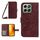 Custodia per telefono in pelle con motivo a fiore di sole per Honor 200 Smart Global Skin Feel con cordino (rosso vino) Custodia per telefono in pelle con motivo a fiore di sole per Honor 200 Smart Global Skin Feel con cordino (rosso vino)
