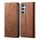 Per Samsung Galaxy S25+ 5G Custodia in pelle con flip orizzontale stile casual con texture denim (marrone) Per Samsung Galaxy S25+ 5G Custodia in pelle con flip orizzontale stile casual con texture denim (marrone)