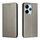 Per Xiaomi Redmi 13 4G Custodia per telefono in pelle con texture in fibra di carbonio e magnetica (grigio) Per Xiaomi Redmi 13 4G Custodia per telefono in pelle con texture in fibra di carbonio e magnetica (grigio)