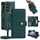 Per Samsung Galaxy Z Fold6 Rhombic Zipper Card Wallet Custodia in pelle per telefono con cordino (verde) Per Samsung Galaxy Z Fold6 Rhombic Zipper Card Wallet Custodia in pelle per telefono con cordino (verde)