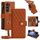 Per Samsung Galaxy Z Fold6 Rhombic Zipper Card Wallet Custodia in pelle per telefono con cordino (marrone) Per Samsung Galaxy Z Fold6 Rhombic Zipper Card Wallet Custodia in pelle per telefono con cordino (marrone)