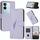 Per vivo S17 Custodia per telefono in pelle con fibbia a motivo triangolare (viola chiaro) Per vivo S17 Custodia per telefono in pelle con fibbia a motivo triangolare (viola chiaro)