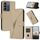 Per vivo V27 Custodia per telefono in pelle con fibbia a motivo triangolare (oro) Per vivo V27 Custodia per telefono in pelle con fibbia a motivo triangolare (oro)