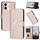 Per vivo Y28 4G Custodia in pelle con fibbia a motivo triangolare (oro rosa) Per vivo Y28 4G Custodia in pelle con fibbia a motivo triangolare (oro rosa)