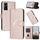 Per vivo Y55s 2021 Custodia per telefono in pelle con fibbia a motivo triangolare (oro rosa) Per vivo Y55s 2021 Custodia per telefono in pelle con fibbia a motivo triangolare (oro rosa)