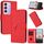 Per vivo Y100 5G IDN Custodia per telefono in pelle con fibbia a motivo triangolare (rosso) Per vivo Y100 5G IDN Custodia per telefono in pelle con fibbia a motivo triangolare (rosso)