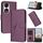 Custodia per telefono in pelle con fibbia a motivo triangolare per Honor 90 (viola scuro) Custodia per telefono in pelle con fibbia a motivo triangolare per Honor 90 (viola scuro)
