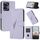 Custodia per telefono in pelle con fibbia a forma di triangolo per Honor 100 (viola chiaro) Custodia per telefono in pelle con fibbia a forma di triangolo per Honor 100 (viola chiaro)