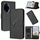 Per Honor 100 Pro Custodia per telefono in pelle con fibbia a motivo triangolare (nero) Per Honor 100 Pro Custodia per telefono in pelle con fibbia a motivo triangolare (nero)