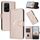 Custodia per telefono in pelle con fibbia e motivo triangolare globale per Honor 200 Lite (oro rosa) Custodia per telefono in pelle con fibbia e motivo triangolare globale per Honor 200 Lite (oro rosa)