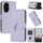Per Honor 200 Pro Custodia per telefono in pelle con fibbia a forma di triangolo globale (viola chiaro) Per Honor 200 Pro Custodia per telefono in pelle con fibbia a forma di triangolo globale (viola chiaro)