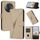 Custodia per telefono in pelle con fibbia a motivo triangolare per Honor Magic5 Pro (oro) Custodia per telefono in pelle con fibbia a motivo triangolare per Honor Magic5 Pro (oro)