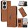Per Honor X7b 5G Custodia in pelle con fibbia a motivo triangolare (marrone) Per Honor X7b 5G Custodia in pelle con fibbia a motivo triangolare (marrone)