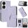 Per Honor X7b 5G Custodia in pelle con fibbia a motivo triangolare (viola chiaro) Per Honor X7b 5G Custodia in pelle con fibbia a motivo triangolare (viola chiaro)