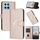 Per Honor X8 5G Custodia in pelle con fibbia a motivo triangolare (oro rosa) Per Honor X8 5G Custodia in pelle con fibbia a motivo triangolare (oro rosa)