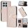 Custodia per telefono in pelle con fibbia a motivo triangolare per Honor X8b (oro rosa) Custodia per telefono in pelle con fibbia a motivo triangolare per Honor X8b (oro rosa)