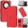 Per Honor X9a / Magic5 Lite / X40 Custodia per telefono in pelle con fibbia a motivo triangolare (rosso) Per Honor X9a / Magic5 Lite / X40 Custodia per telefono in pelle con fibbia a motivo triangolare (rosso)