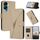 Per Honor X50i / Honor 90 Lite Custodia in pelle con fibbia a motivo triangolare (oro) Per Honor X50i / Honor 90 Lite Custodia in pelle con fibbia a motivo triangolare (oro)