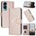 Per Honor X50i / Honor 90 Lite Custodia in pelle con fibbia a motivo triangolare (oro rosa) Per Honor X50i / Honor 90 Lite Custodia in pelle con fibbia a motivo triangolare (oro rosa)