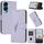 Per Honor X50i / Honor 90 Lite Custodia in pelle con fibbia a motivo triangolare (viola chiaro) Per Honor X50i / Honor 90 Lite Custodia in pelle con fibbia a motivo triangolare (viola chiaro)