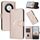 Per Honor X50 / Honor X9b Custodia per telefono in pelle con fibbia a motivo triangolare (oro rosa) Per Honor X50 / Honor X9b Custodia per telefono in pelle con fibbia a motivo triangolare (oro rosa)