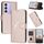 Per vivo Y100 5G IDN Custodia in pelle con fibbia a motivo triangolare (oro rosa) Per vivo Y100 5G IDN Custodia in pelle con fibbia a motivo triangolare (oro rosa)