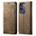 Per vivo Y19s 4G Custodia in pelle con texture denim (cachi)