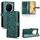 Per vivo X200 5G Custodia in pelle con trama a nido d'ape a pois (verde)