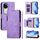 Per vivo V40e 5G India / iQOO Z9s 5G Custodia in pelle con cerniera e slot multi-scheda (viola) Per vivo V40e 5G India / iQOO Z9s 5G Custodia in pelle con cerniera e slot multi-scheda (viola)