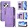 Per OPPO Find X8 Multi-Card Slots Zipper Wallet Custodia in pelle per telefono (viola) Per OPPO Find X8 Multi-Card Slots Zipper Wallet Custodia in pelle per telefono (viola)