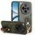 Per OPPO Find X8 Custodia per telefono in pelle con cinturino posteriore (verde)