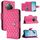 Per Honor X9c 5G Global Rhombic Texture Flip Custodia in Pelle per Telefono con Lanyard (Rosso Rosa) Per Honor X9c 5G Global Rhombic Texture Flip Custodia in Pelle per Telefono con Lanyard (Rosso Rosa)