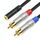 Cavo audio stereo TRS femmina da 3,5 mm 1/8 a doppio RCA maschio tipo Y, lunghezza: 50 cm Cavo audio stereo TRS femmina da 3,5 mm 1/8 a doppio RCA maschio tipo Y, lunghezza: 50 cm