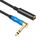 Cavo audio per chitarra elettrica da 6,35 mm 1/4 TRS maschio stereo a gomito femmina, lunghezza: 1 m (nero blu) Cavo audio per chitarra elettrica da 6,35 mm 1/4 TRS maschio stereo a gomito femmina, lunghezza: 1 m (nero blu)