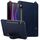 Per Samsung Galaxy Tab S10 / S9 / S8 / S7 Custodia per tablet in pelle TPU con cinturino (blu scuro) Per Samsung Galaxy Tab S10 / S9 / S8 / S7 Custodia per tablet in pelle TPU con cinturino (blu scuro)