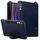 Per Samsung Galaxy Tab S10 Ultra / S9 Ultra Custodia per tablet in pelle TPU con cinturino (blu scuro) Per Samsung Galaxy Tab S10 Ultra / S9 Ultra Custodia per tablet in pelle TPU con cinturino (blu scuro)