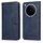 Per OPPO Find X8 Classic Custodia in pelle con texture di vitello (blu)